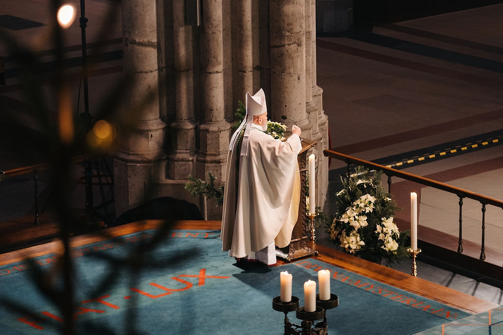 Archbishop Samuel J. Aquila preaches at SEEK Cologne 2025. (Photo by Martin Schaumberger, courtesy of FOCUS)