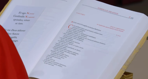 The text of the oath sworn by the cardinals for the conclave. (Photo: Vatican Media)