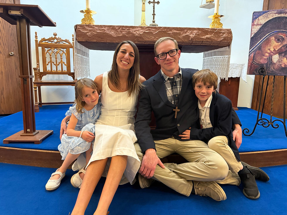 “We’ve actually been married five times now,” Andrew shared, before quickly adding, “To each other!” The couple recently had their marriage convalidated, or recognized and blessed by the Catholic Church. “We really love each other, and we kept doing it over and over, like there was always something missing. Then, finally, that itch was scratched with the sacrament — that’s what was missing. That was truly what was missing from our lives, from our marriage,” Andrew explained. (Photo provided)