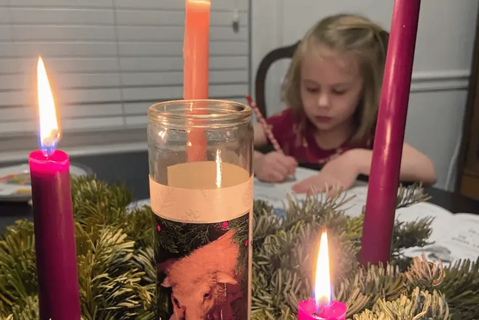 An Advent wreath has its place on the Cowden family table all season. (Photo: Debbie Cowden)