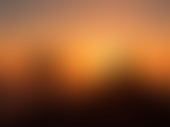 Hiker with a backpack approaches a meditating person on a mountain peak at sunset. Silhouetted against an orange sky with distant hills.