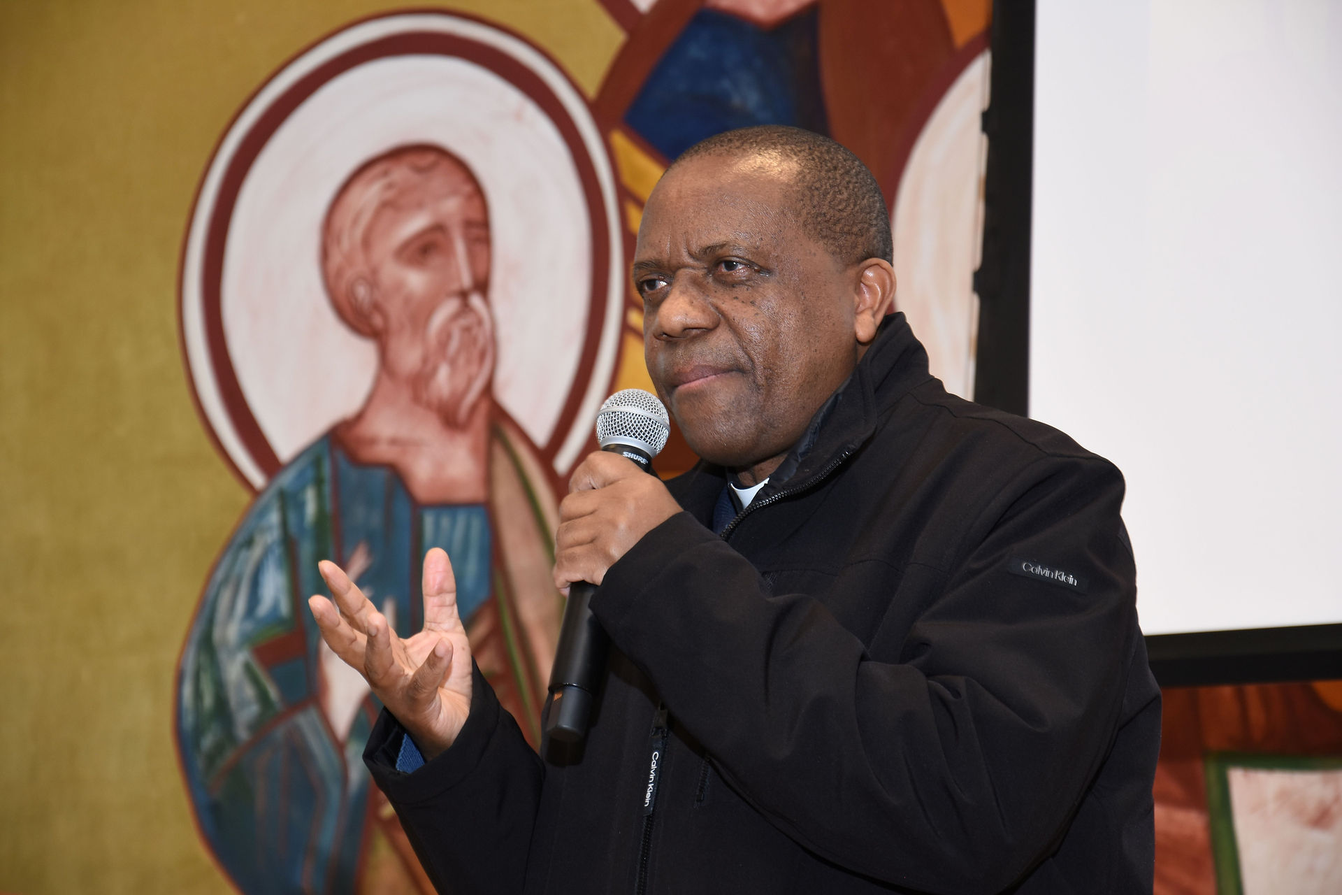 Father David Kuzenza, parochial vicar at Queen of Peace Parish (Photo by James Baca)