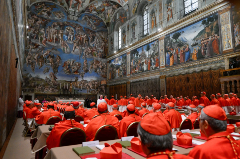Cardinals prepare to begin the conclave to elect a new pope in the Sistine Chapel on May 7, 2025. (Photo: Vatican Media)
