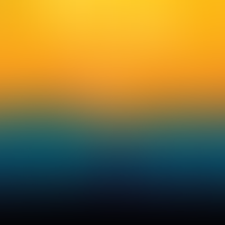 Silhouette of a cityscape with a symbol above, set against a vibrant yellow and orange sky, creating a warm, abstract ambiance.
