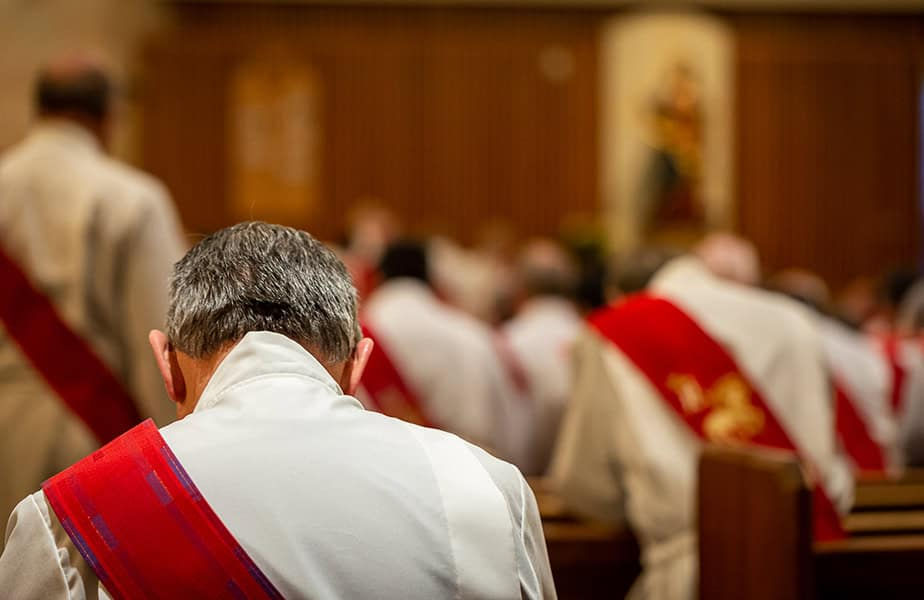 Permanent Deacons from all around the Archdiocese of Denver gathered Aug. 13 for the annual Deacon Day at Immaculate Heart of Mary Parish in Northglenn. Archbishop Samuel J. Aquila celebrated Mass to honor all of the men who have been called to serve as permanent deacons. (Photo by Brandon Young)