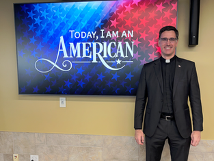 Confirmed in Mission: Catholic Priest Celebrates New U.S. Citizenship with St. Mary Littleton Community