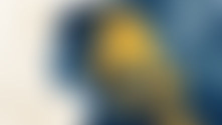 Silhouette of a woman's face in blue profile, with golden abstract cityscape in her hair. Star in the background; dreamy and serene.