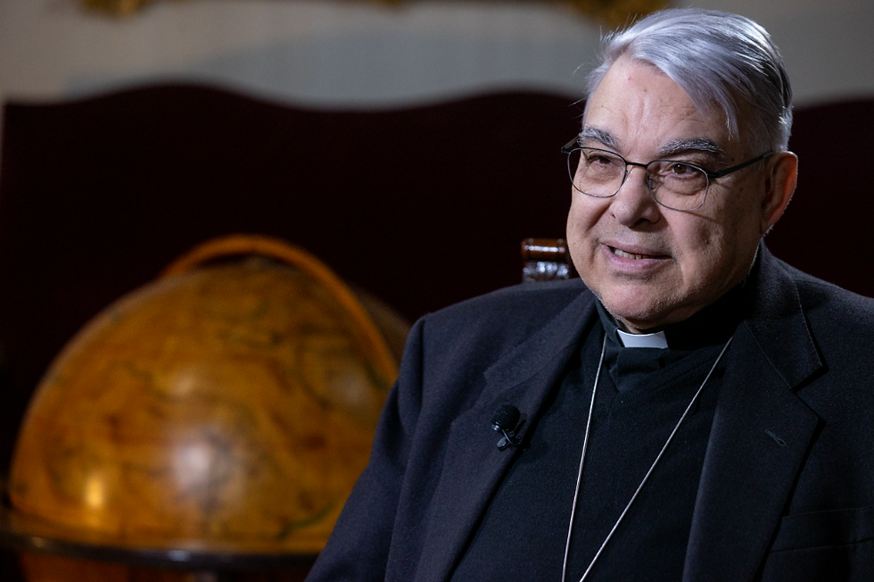 Cardinal Marcello Semeraro paraphrased St. Augustine: “‘If he did it, I can do it.’ This is the reason, in simple terms, why the Church canonizes people.” (Photo: Daniel Ibáñez/EWTN News)