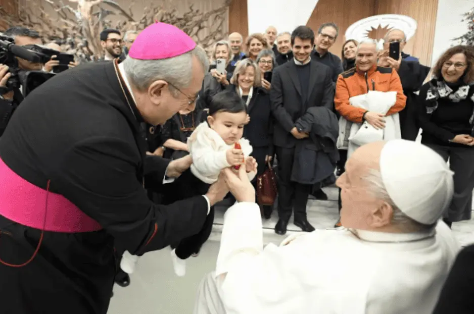 Pope Francis greets pilgrims during his general audience on Wednesday, Dec. 11, 2024, in the Paul VI Audience Hall at the Vatican. (Photo: Vatican Media)