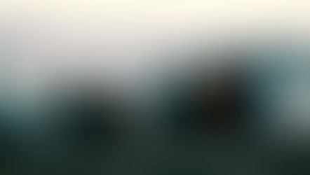 Five people sit on a hill overlooking a misty valley at dusk. One wears a "247" shirt. City lights twinkle below, creating a tranquil mood.