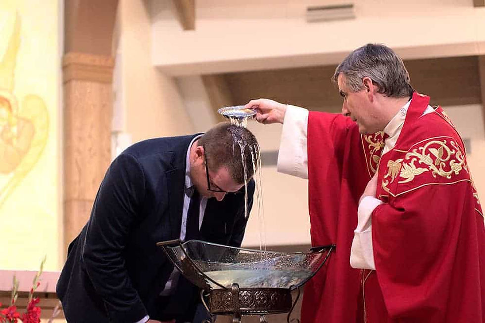Cody Whiteside was received into the Catholic Church during the Pentecost Vigil Mass at St. Mary’s in Littleton. (Photo provided)
