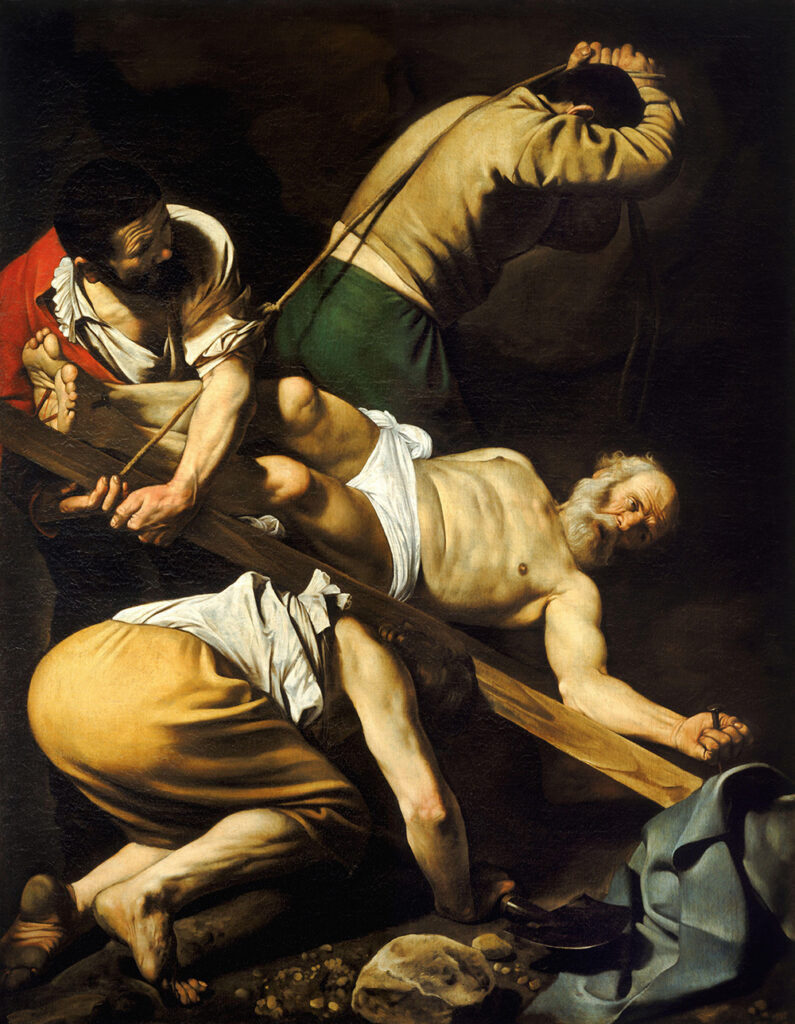 The Crucifixion of St. Peter, Caravaggio, 1601.