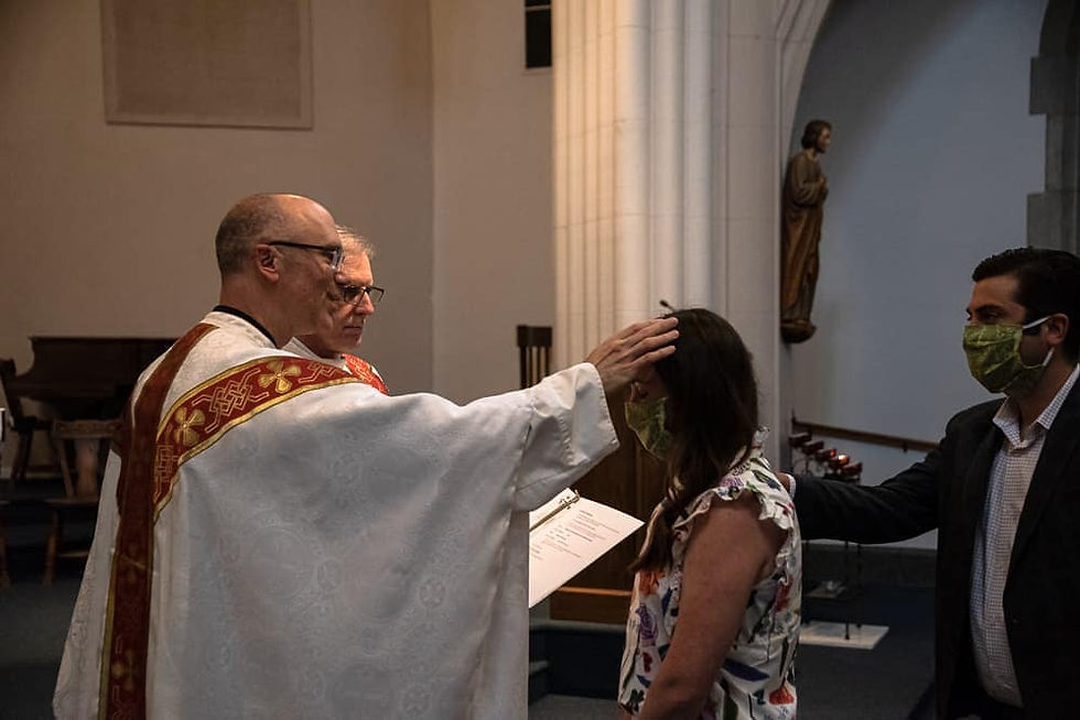 Jen Lempges was received into the Catholic Church on June 13, which was Blessed Sacrament’s celebration of the Feast of Corpus Christi – the parish’s feast day. (Photo provided)