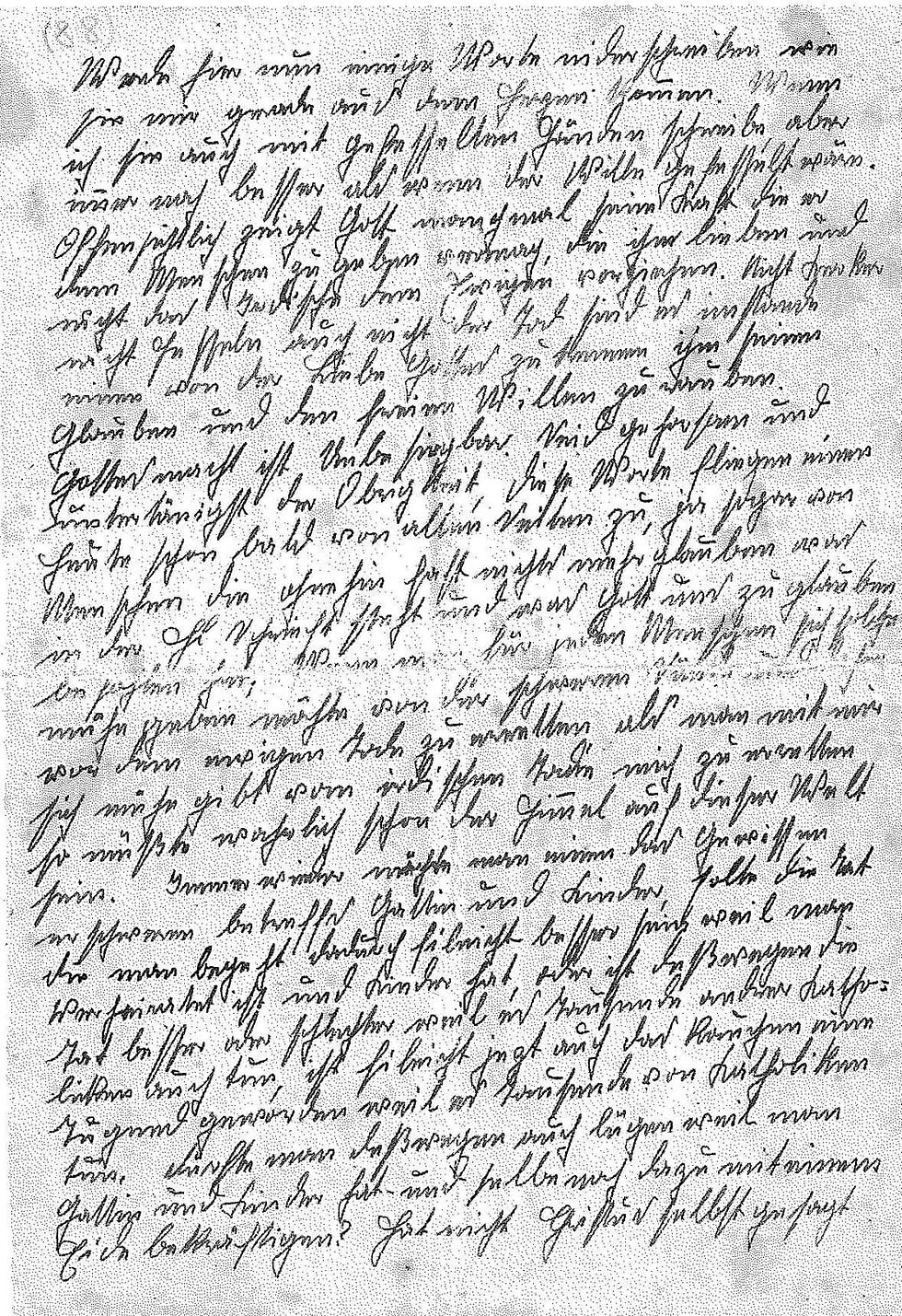 Austria: The first page of Franz's last essay, written while he was in prison. The first sentence reads, "Now I'll write down a few words as they come to me from my heart. Although I am writing them with my hands in chains, this is still much better than if my will were in chains."/Styria Verlag. Used with permission