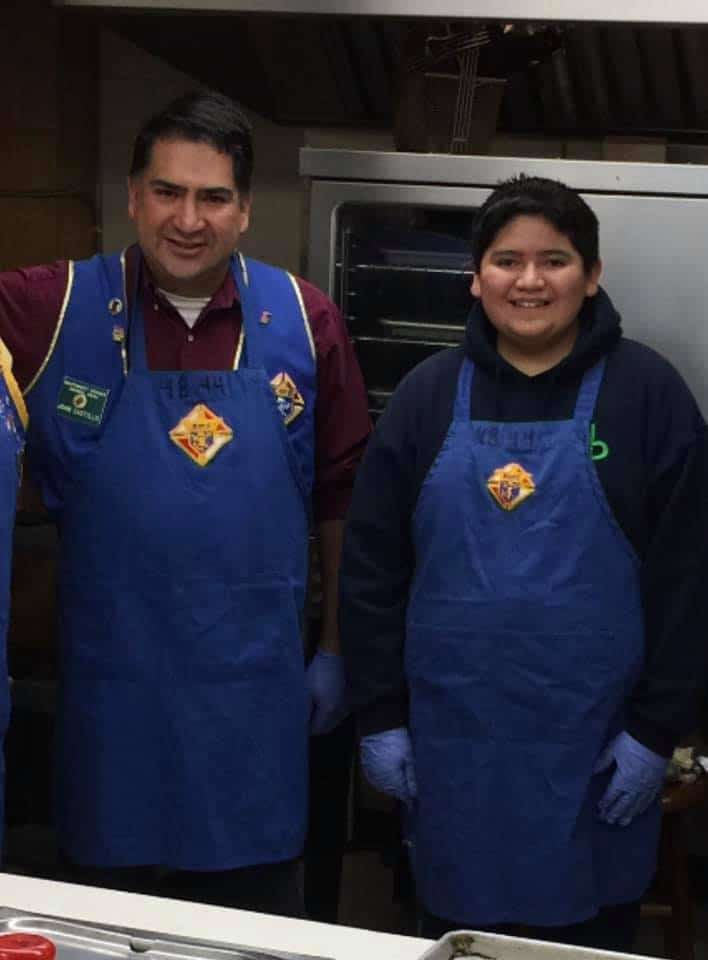 Kendrick and his dad, John, would volunteer with the Knights of Columbus at Notre Dame Parish in Denver. Photo provided