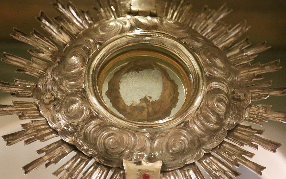 The Eucharistic Miracle at Lanciano.