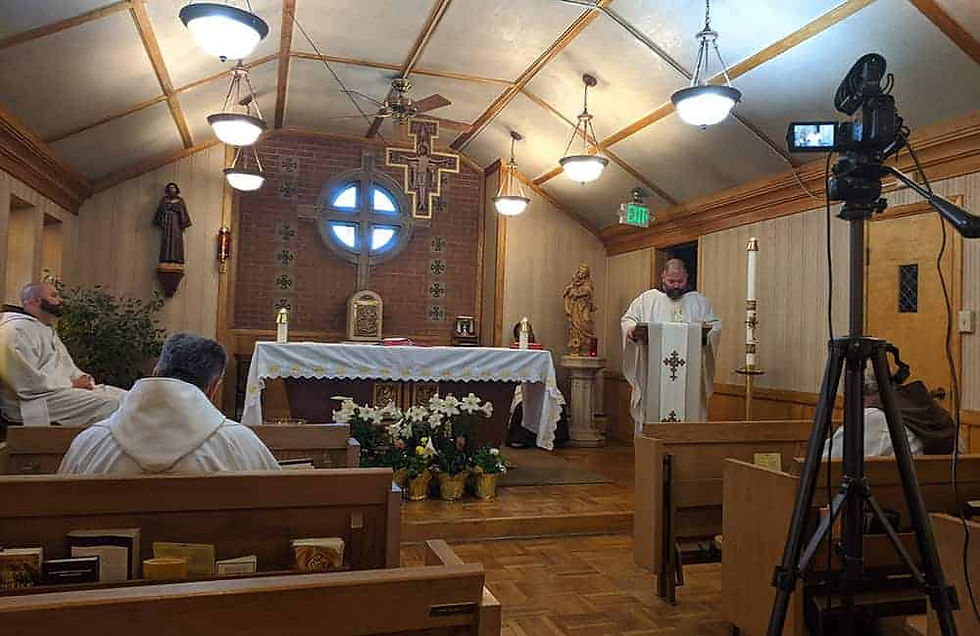 In March, the friars began livestreaming Mass from the St. Francis of Assisi Friary in Denver. Fifty years ago, Capuchin Franciscan friars made their way to Colorado to serve the people here, and they have been a vibrant piece of the faith community ever since. (Photos courtesy of the Capuchin Franciscans)