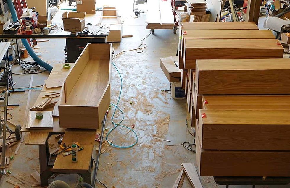 The Neitenbach family handcrafted the 62 new caskets for the Loretto Sisters who are being moved from Loretto Heights to Mount Olivet Cemetery. They previously crafted the casket that holds the remains of Julia Greeley at the Cathedral Basilica of the Immaculate Conception. (Photo provided)