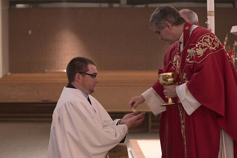 When Whiteside received the Eucharist for the first time, “It felt like everything paused for that moment,” he said. (Photo provided)