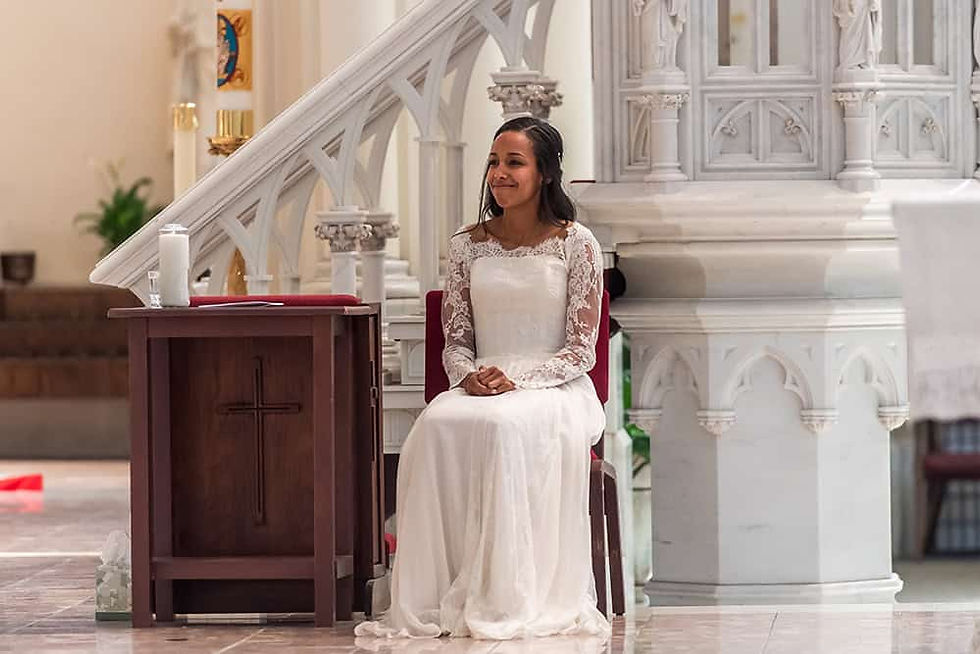 Senite Sahlezghi was consecrated as a virgin to live in the world on June 12 at the Cathedral Basilica of the Immaculate Conception. Sahlezghi currently works as the director of Marisol Health in Lafayette. (Photo by Anya Semenoff/Denver Catholic)