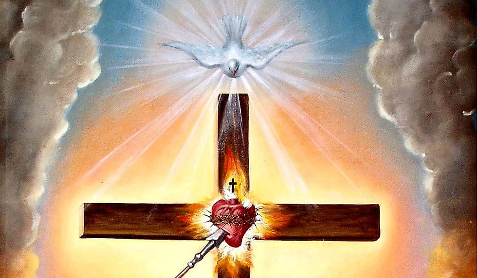 This image is based on the vision that Conchita had of the Cross of the Apostolate. (Photo courtesy of the Missionaries of the Holy Spirit)