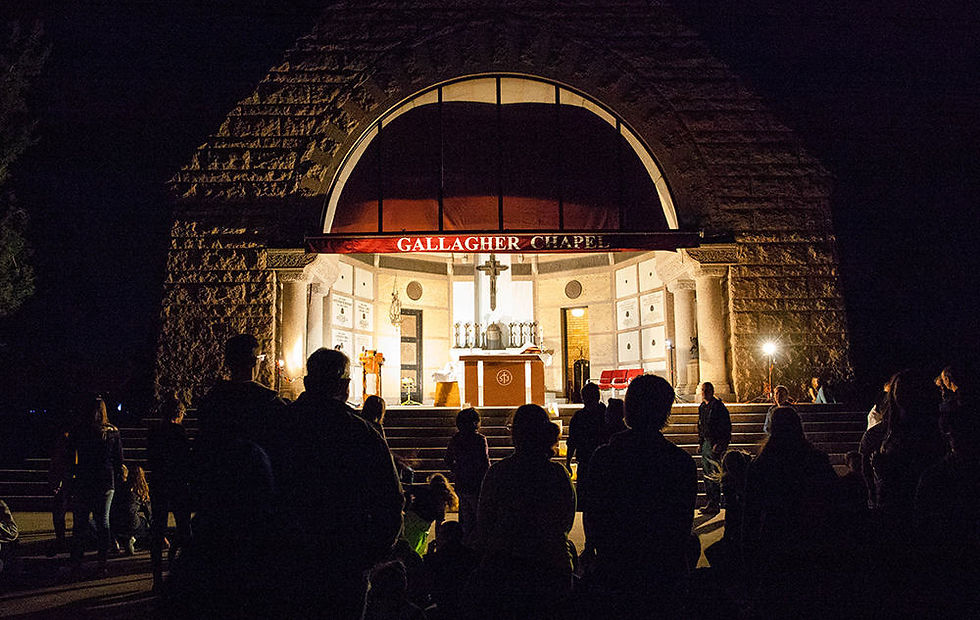 The tour ended with Mass at Gallagher Chapel in the heart of the cemetery. (Photos by Andrew Wright)