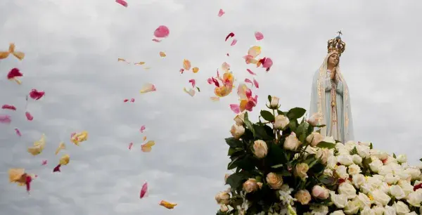 Our Lady of Fatima statue in Fatima, Portugal. Photo courtesy of Shrine of Fatima