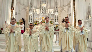 Archbishop Aquila ordains five men to the priesthood
