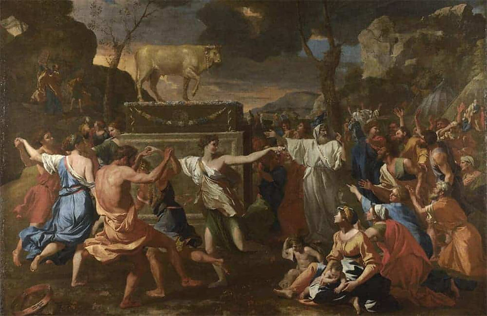 The Adoration of the Golden Calf, Nicolas Poussin, 1634. (Photo: Public Domain/Wikimedia Commons)