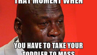 Narthex laps and cracker crumbs: Dads give tips for surviving Mass with a toddler