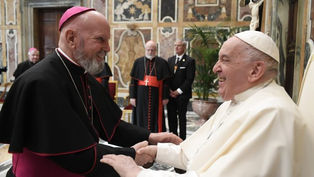 Archbishop Aquila meets with Pope Francis while visiting Rome with Papal Foundation