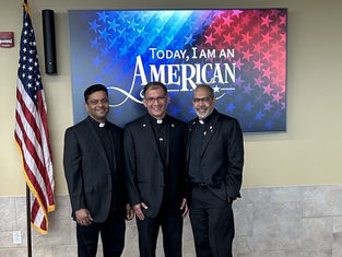 Three local Carmelite priests celebrate becoming American citizens