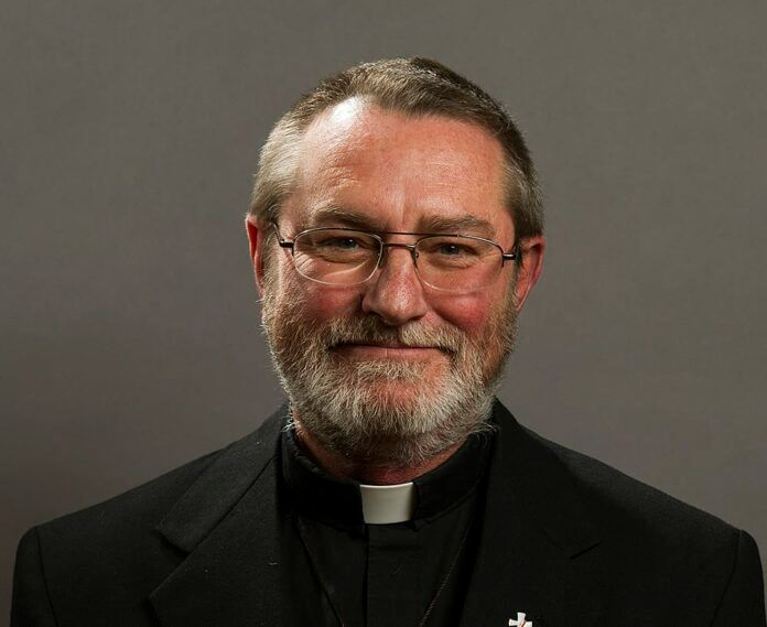 DENVER, CO - FEBRUARY 22: Portrait of Deacon Steven Hinkle in Bonfils Hall at the John Paul II Center for the New Evangelization on February 22, 2014, in Denver, Colorado. (Photo by Daniel Petty/for the Archdiocese of Denver)