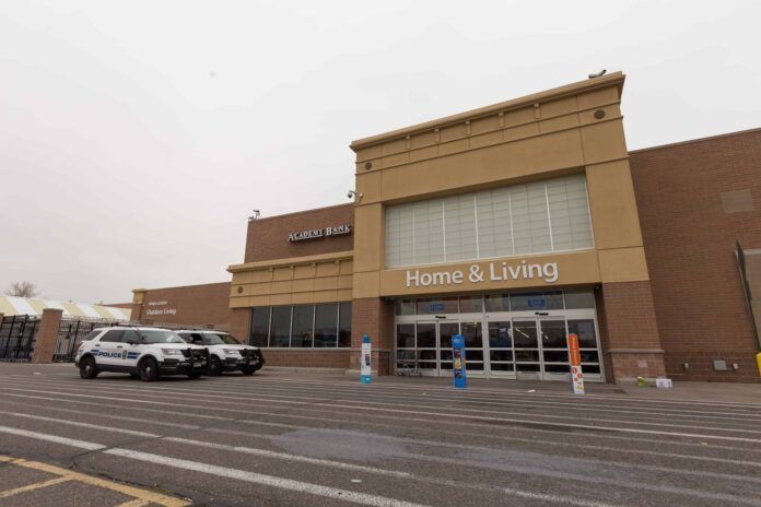 Location of shooting in Thornton at Walmart on November 1st, 2017. Photos by Jason Weinrich.