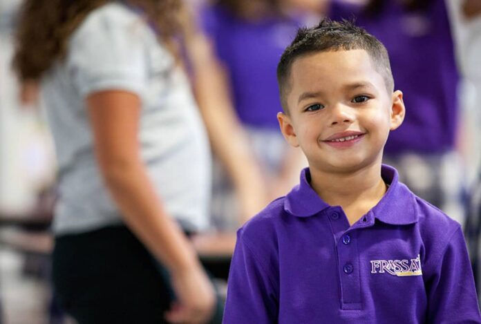 THRONTON, CO, August 21, 2017: Frassati Catholic Academy had its very first day of school Aug. 21.The new classical Catholic school is the first new school to open for the Archdiocese of Denver since 2012. (Andrew Wright/Denver Catholic)