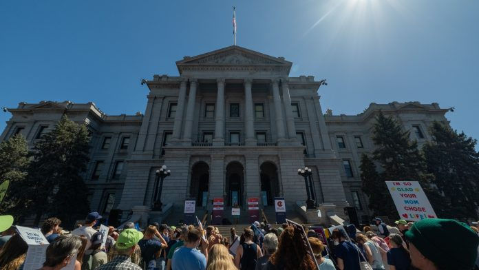 DENVER, CO: Thousands gathered for the inaugural March for Life in Colorado on April 12, 2024. (Photo by Andy Sanchez)