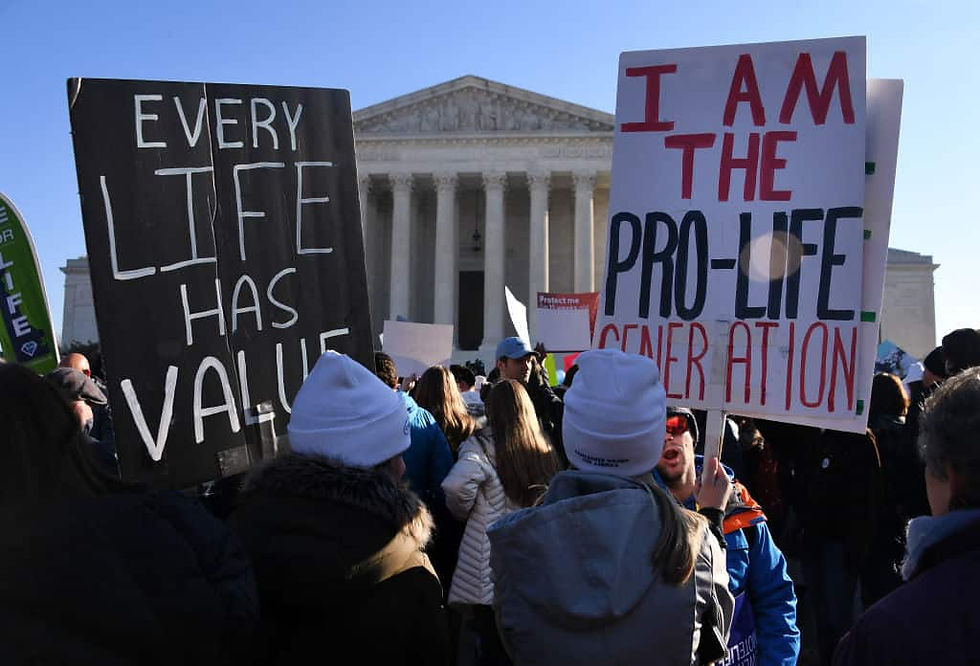 Abortion rights advocates and anti-abortion protesters demonstrate in front of the US Supreme Court in Washington, DC, on December 1, 2021. - The justices weigh whether to uphold a Mississippi law that bans abortion after 15 weeks and overrule the 1973 Roe v. Wade decision. (Photo by OLIVIER DOULIERY / AFP) (Photo by OLIVIER DOULIERY/AFP via Getty Images)