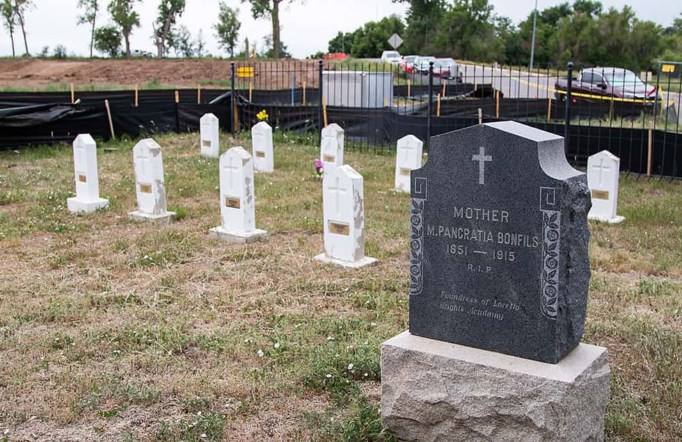 The Loretto sisters who have been buried at Loretto Heights are being moved to Mt. Olivet in a rare exhumation. (Photo by André Escaleira, Jr.)