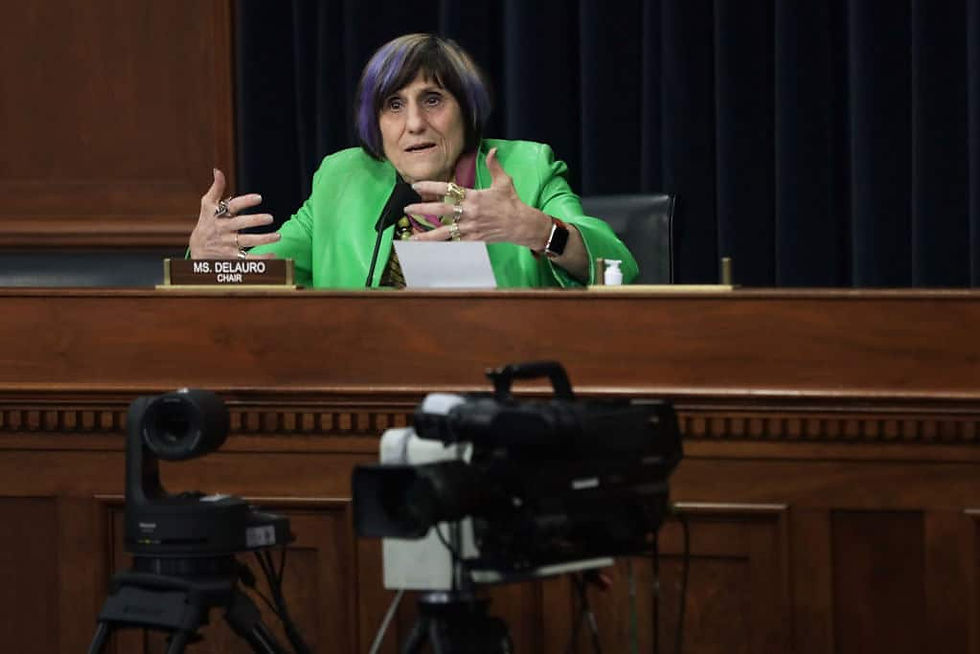 WASHINGTON, DC - MAY 06: Subcommittee Chairwoman Rep. Rosa DeLauro (D-CT) speaks during a hearing on COVID-19 Response before the Subcommittee on the Departments of Labor, Health and Human Services, Education, and Related Agencies of the House Appropriations Committee May 6, 2020 on Capitol Hill in Washington, DC. The subcommittee held the hearing with social distancing and enhanced precautions due to the COVID-19 outbreak. (Photo by Alex Wong/Getty Images)