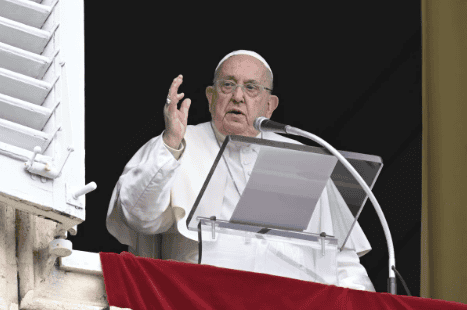 Pope Francis delivers the Angelus address at St. Peter’s Square on the feast of the Baptism of the Lord, Sunday, Jan. 12, 2025. (Photo: Vatican Media)