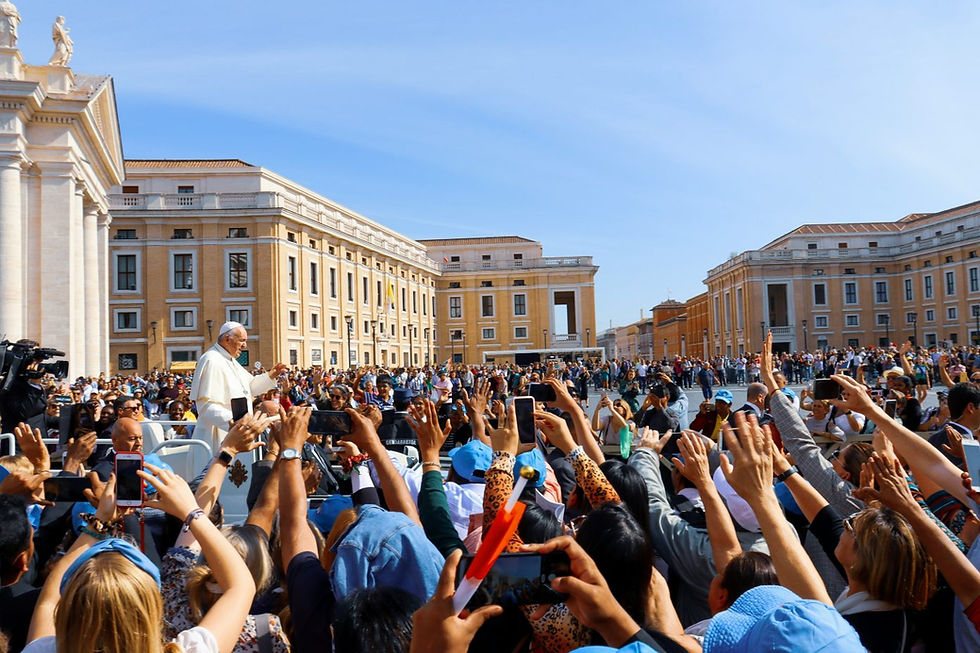 Pope Francis in a crowd