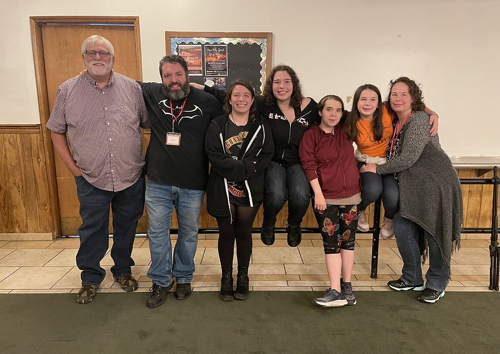 Chuck with Rich and his family at the final Alpha session of Winter/ Spring 2024.
