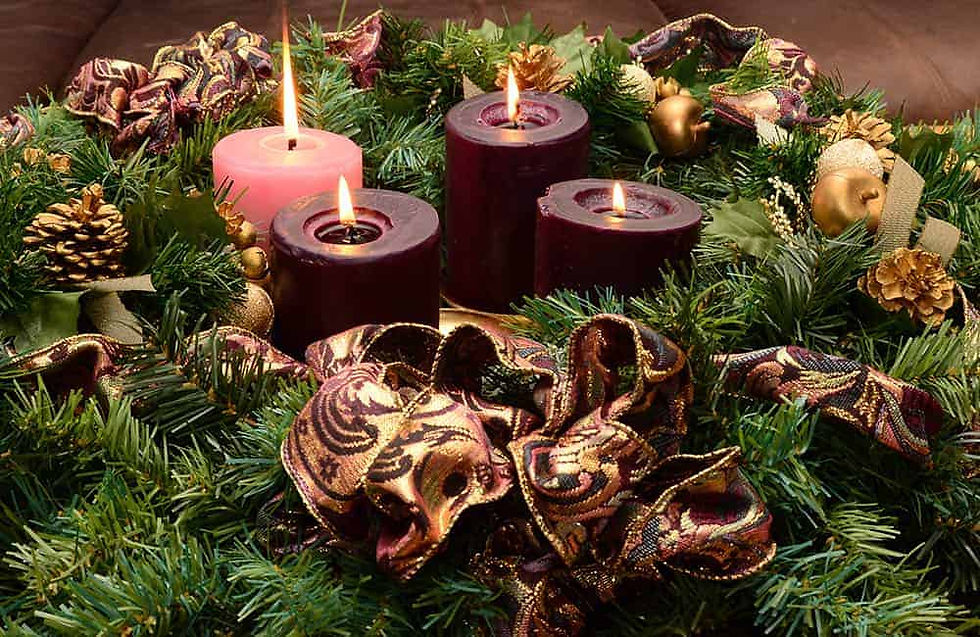 More than just a tradition, an Advent wreath is a great way to prepare for the coming Christmas season. It has one candle for each of the four weeks of Advent, and symbolizes Christ as a light in the darkness. (Stock photo)