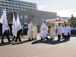 ‘God truly cares about all his children’: Hundreds join Archbishop Aquila in powerful Eucharistic procession around Planned Parenthood on All Souls Day