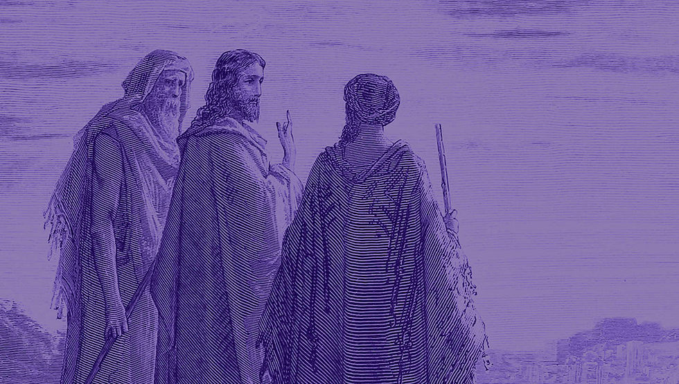 Jesus and The Disciples Going To Emmaus by Gustave Doré, edited. (Photo: Public Domain)