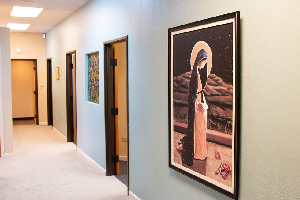 Our Lady watches over each of her children that come through the doors at Marisol.