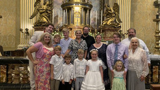 Local family receives sacraments of initiation at St. Peter’s in Rome