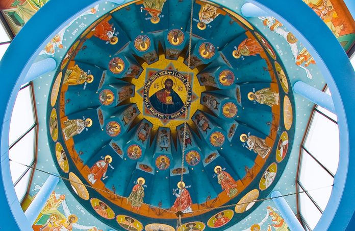 Image of Jesus on ceiling