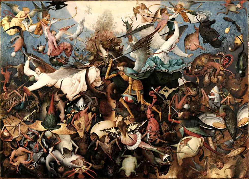 The Fall of the Rebel Angels painting by Pieter Bruegel