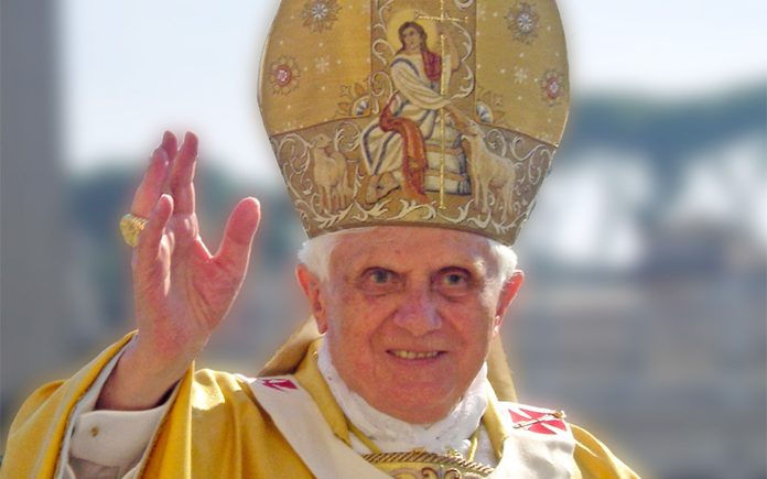 Pope Benedict XVI giving a blessing